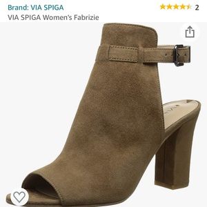 EUC Open toed suede sandal by Via Spiga